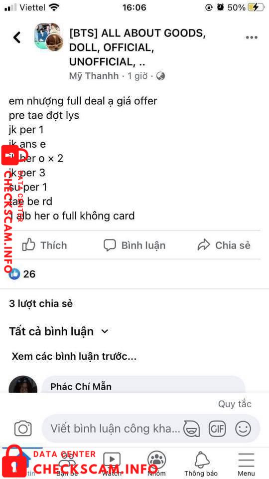 针对的证据 Phùng Minh Đức
