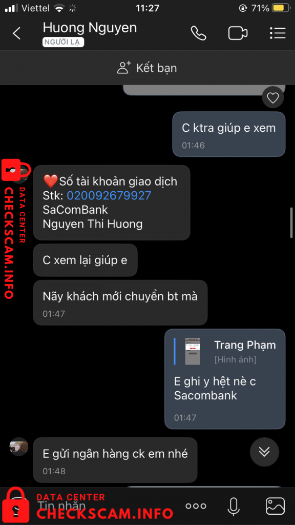针对的证据 Nguyen Thi Huong