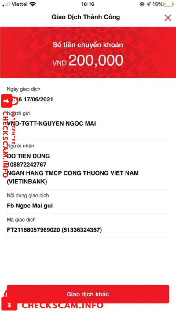 针对的证据 Đỗ Tiến Dũng