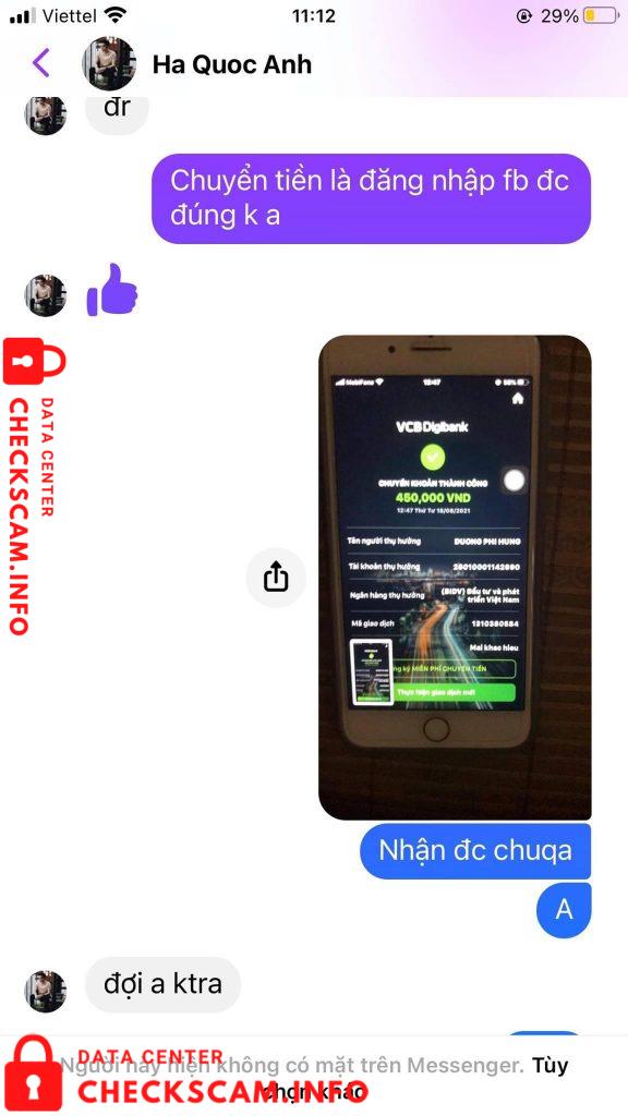 针对的证据 Dương Phi Hùng