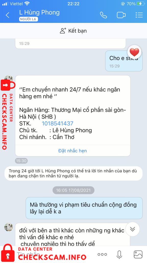 针对的证据 Lê Hùng Phong