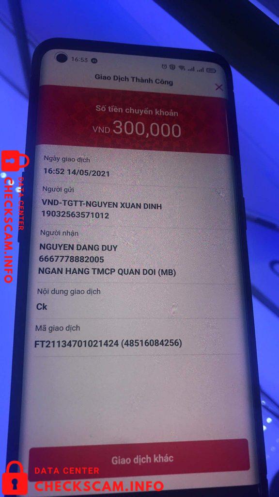 针对的证据 Nguyen Dang Duy