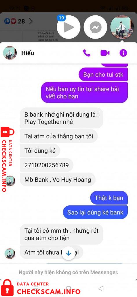 针对的证据 Võ Huy Hoàng