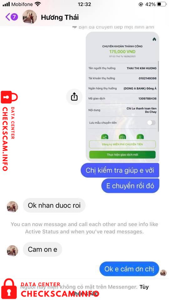针对的证据 Thai Thi Kim Huong