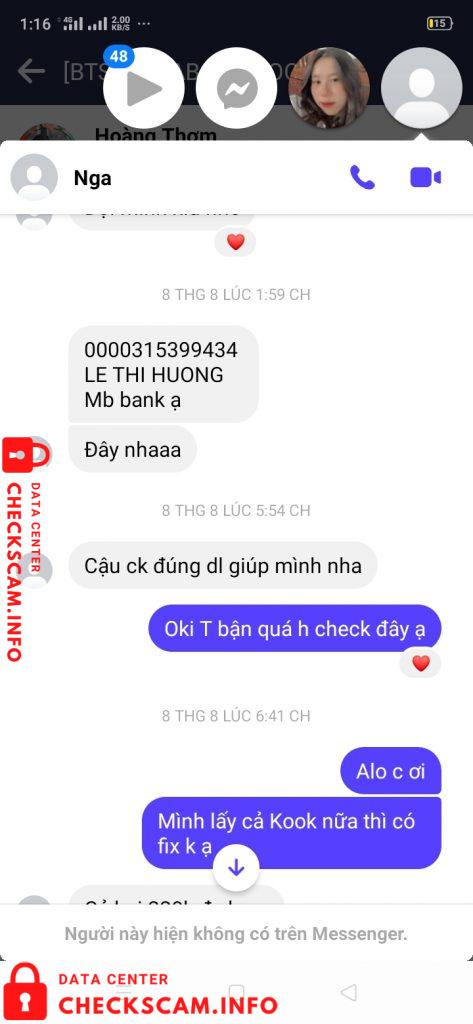 针对的证据 Le Thi Huong