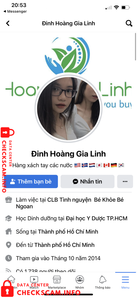 针对的证据 Đinh Hoàng Gia Linh