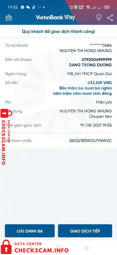 针对的证据 Dang Trong Duong