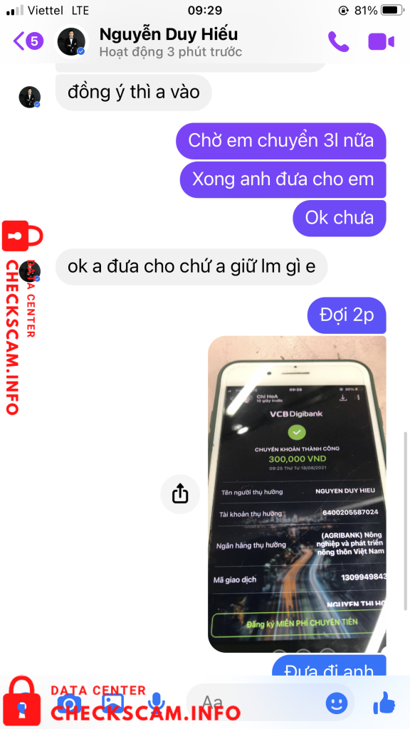 针对的证据 Nguyen Duy Hieu