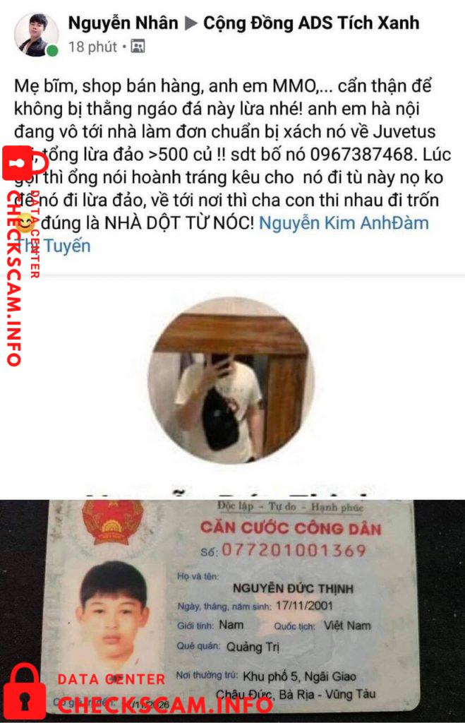 针对的证据 Nguyễn Đức Thịnh