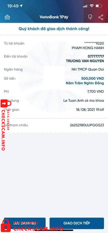 针对的证据 Trương Văn Nguyên