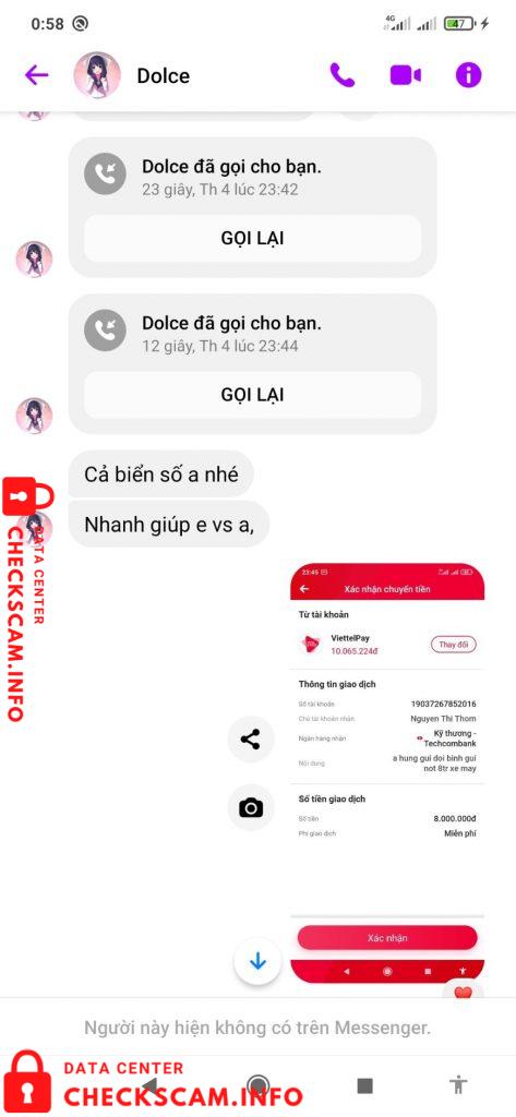 针对的证据 Nguyễn Thị Thơm