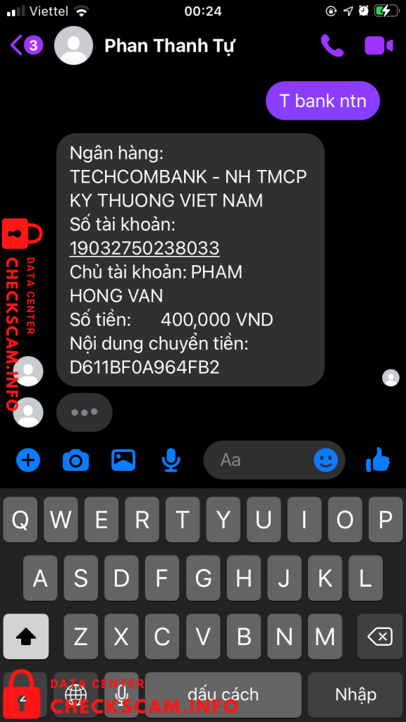 针对的证据 Pham Hong Van