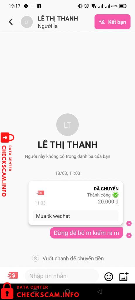 针对的证据 Lê Thị Thanh