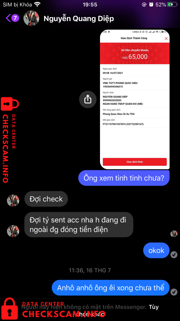 针对的证据 Nguyễn Quang Điệp