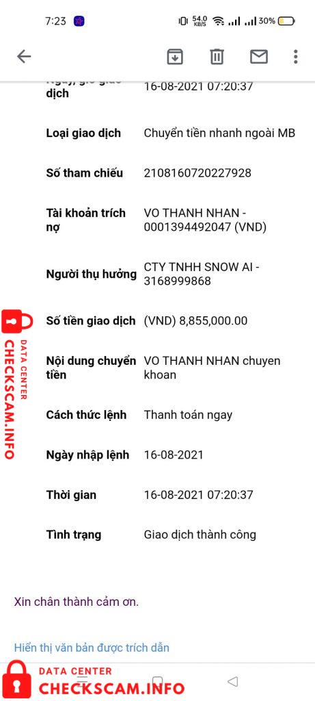 针对的证据 Nguyễn Thanh Phong