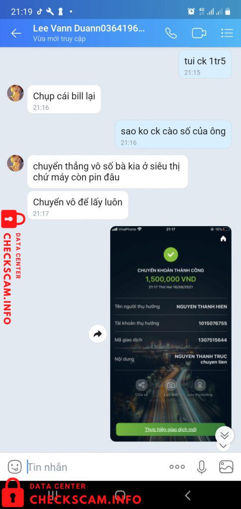 针对的证据 Nguyen Thanh Hien