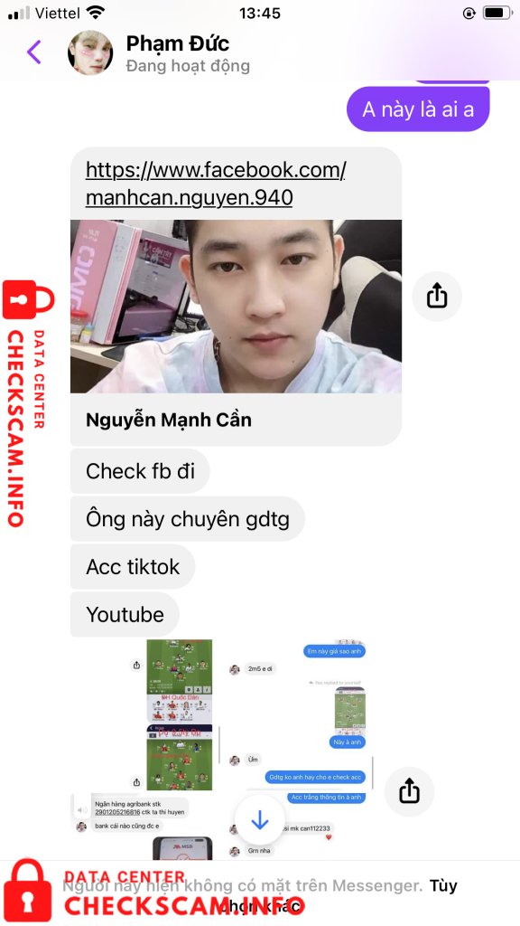针对的证据 Tạ Thị Huyền