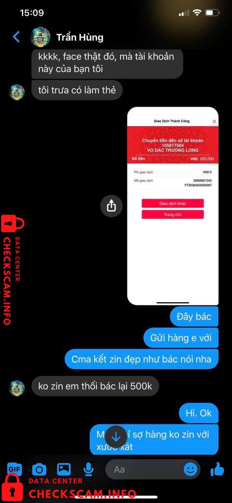 针对的证据 Vo Dac Truong Long