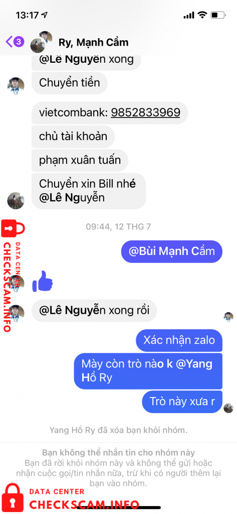 针对的证据 Phạm Xuân Tuấn