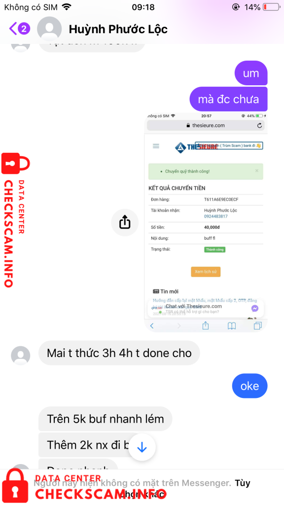 针对的证据 Huỳnh Phước Lộc