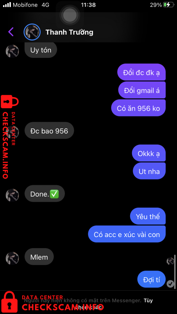 Evidencia contra Trần Thanh Trường