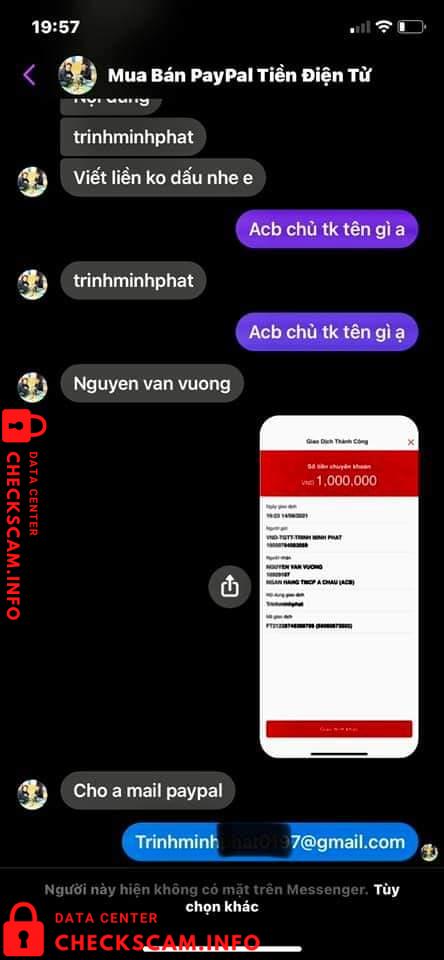 Evidencia contra Nguyễn Văn Vương