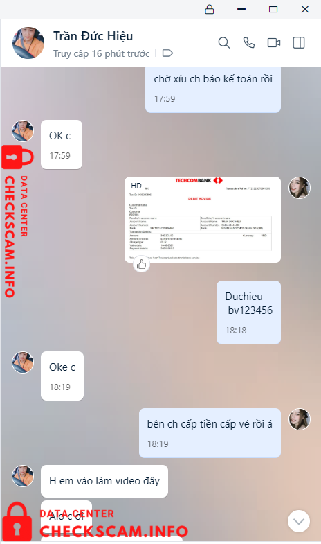 対する証拠 Tran Duc Hieu
