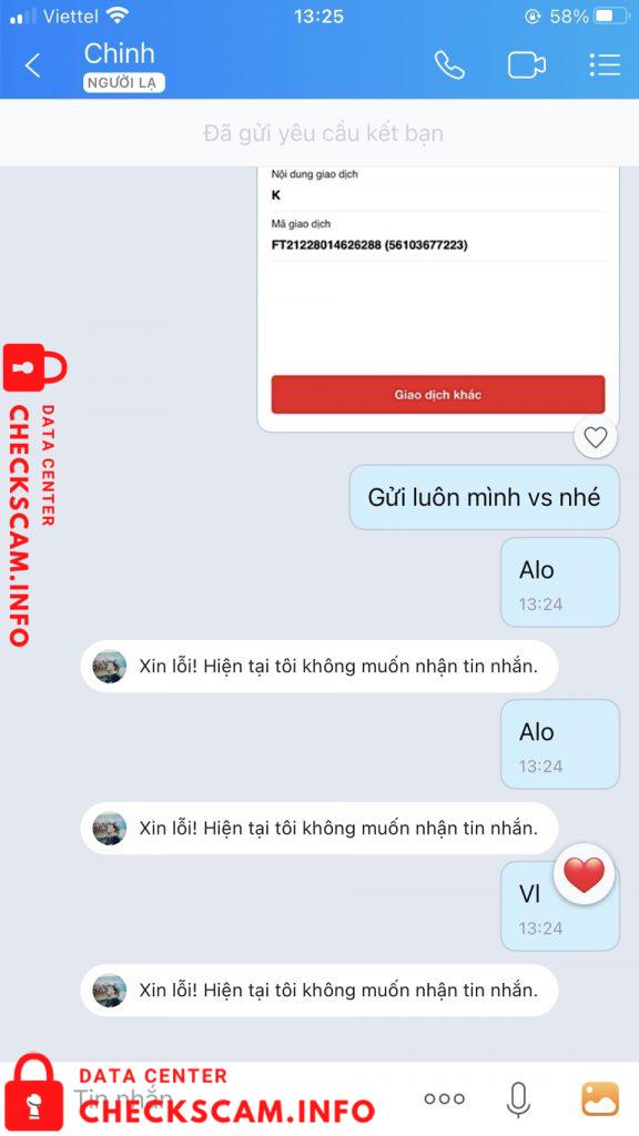 対する証拠 Tran Vu Chinh