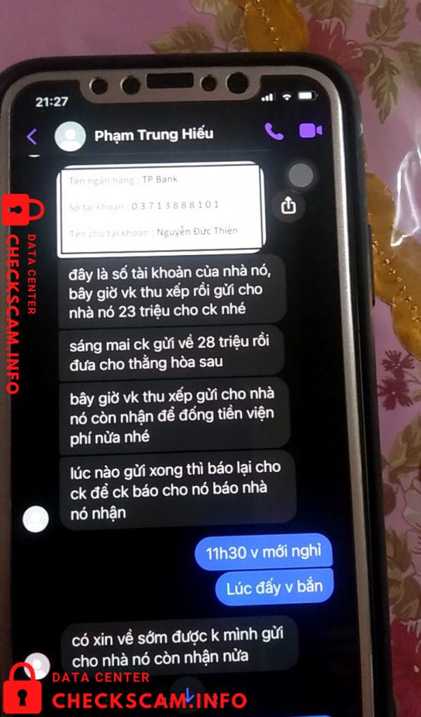 Evidencia contra Nguyễn Đức Thiện