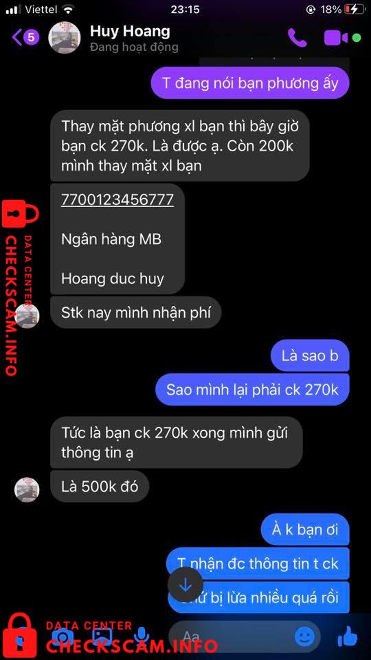 Evidence against Hoang Duc Huy