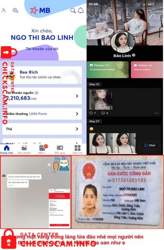 対する証拠 Ngo Thi Bao Linh