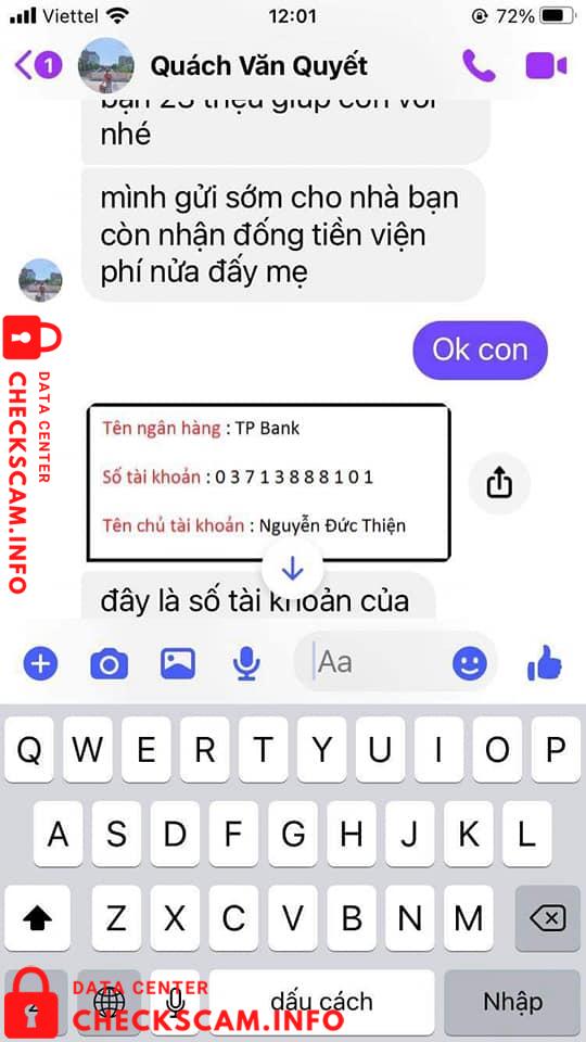 Evidence against Nguyen Duc Thien