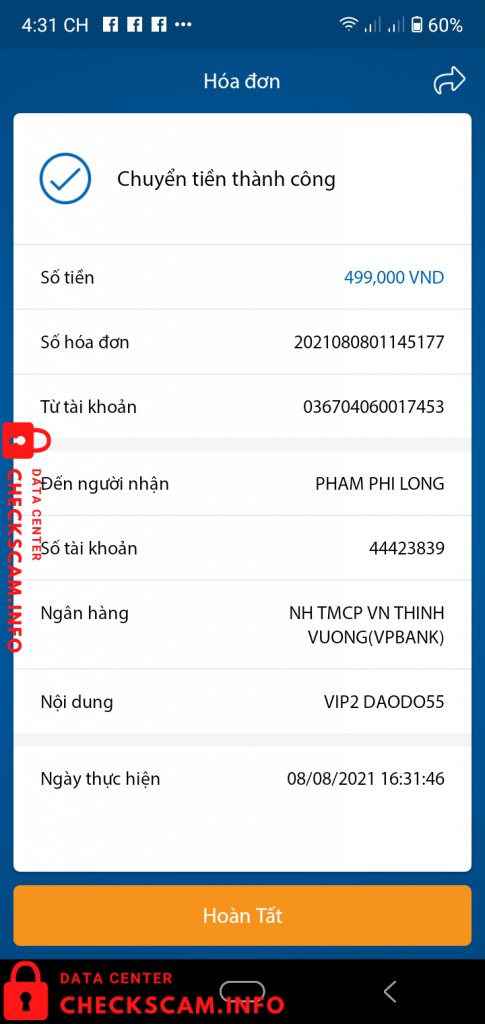 Evidence against Pham Phi Long