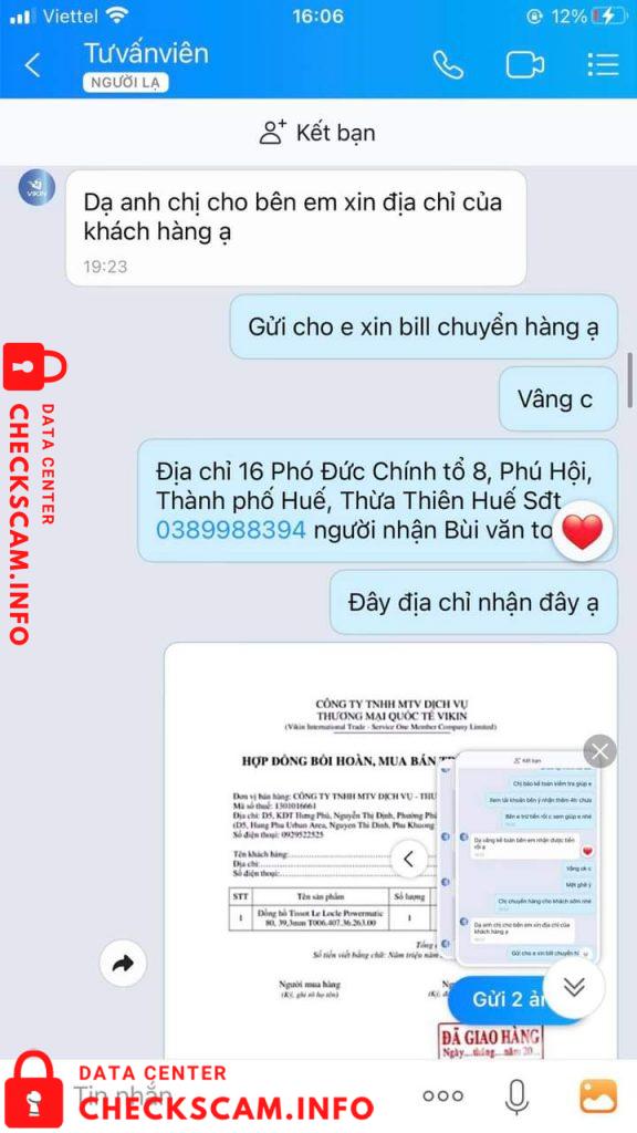 Evidencia contra Le Van Tuan