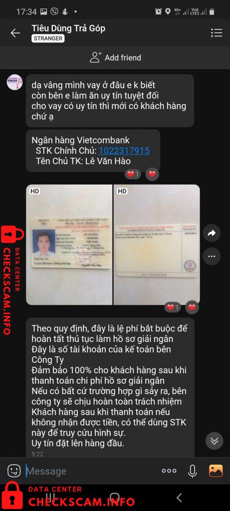 Evidencia contra Lê Văn Hào
