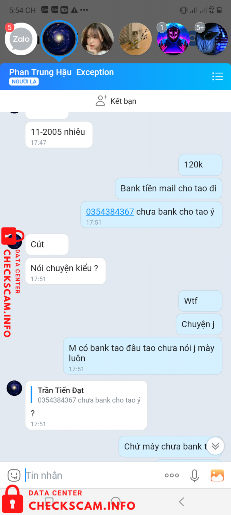 หลักฐานที่เป็นโทษต่อ Phan Trung Hậu