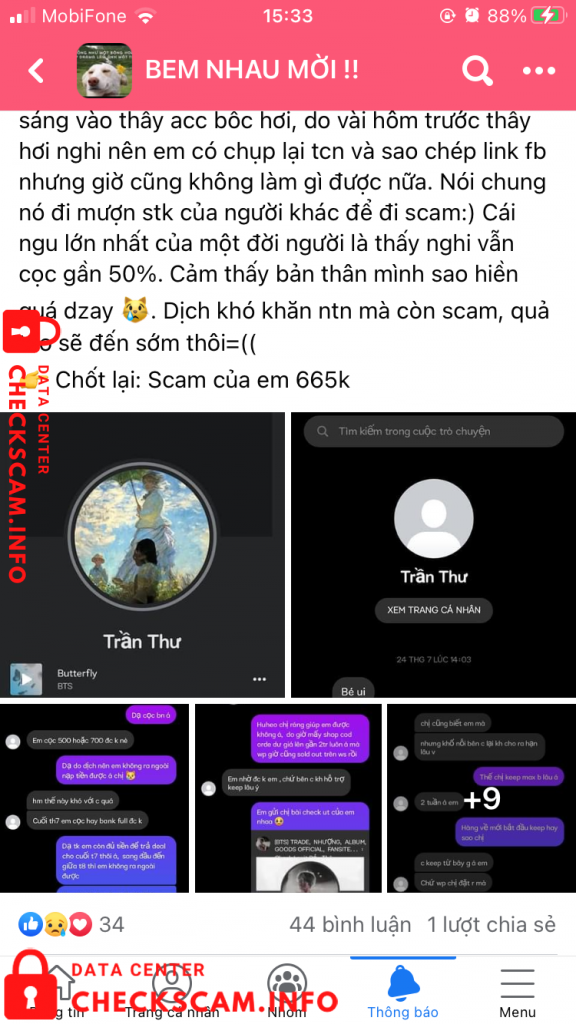 Evidencia contra Dang Dinh Huy