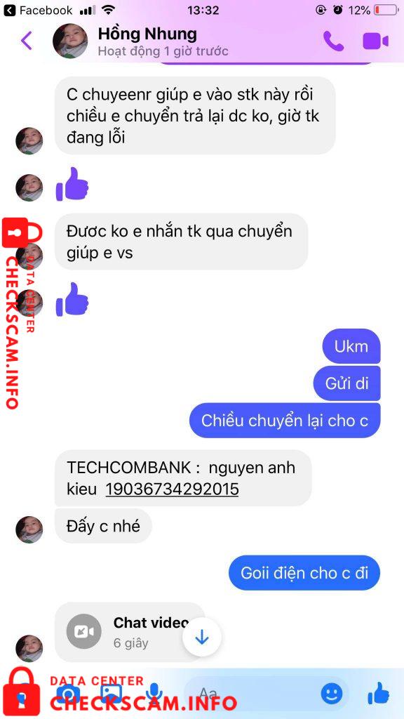 Evidência contra Nguyen Anh Kieu