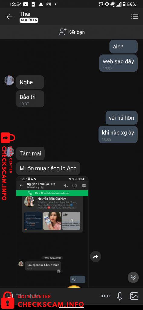 Evidência contra Nguyen Thanh Thien