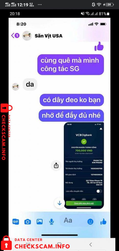 针对的证据 Pham Thi Kim Phung