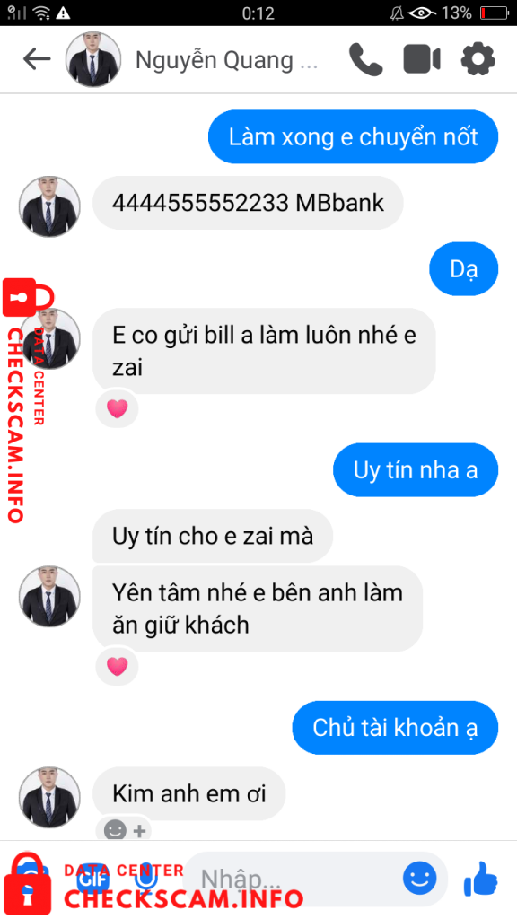 Evidencia contra Nguyen Thi Kim Anh