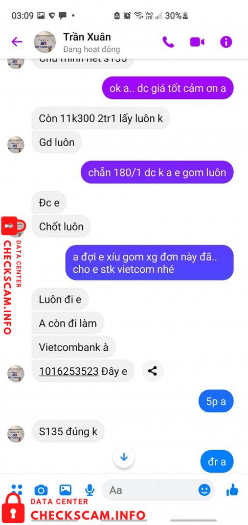 Evidencia contra Trần Xuân Mạnh