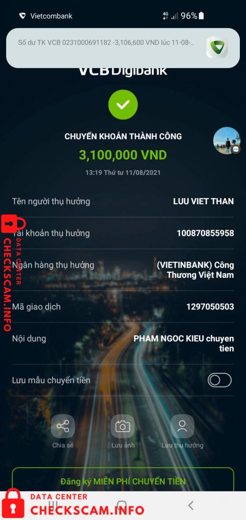 Evidencia contra Pham Ngoc Kieu