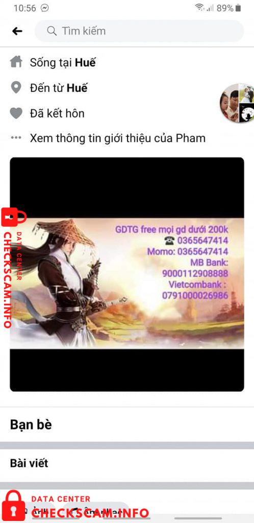Evidence against Vo Nguyen Thai Duong