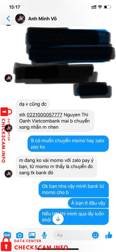 Evidencia contra Nguyen Thi Oanh