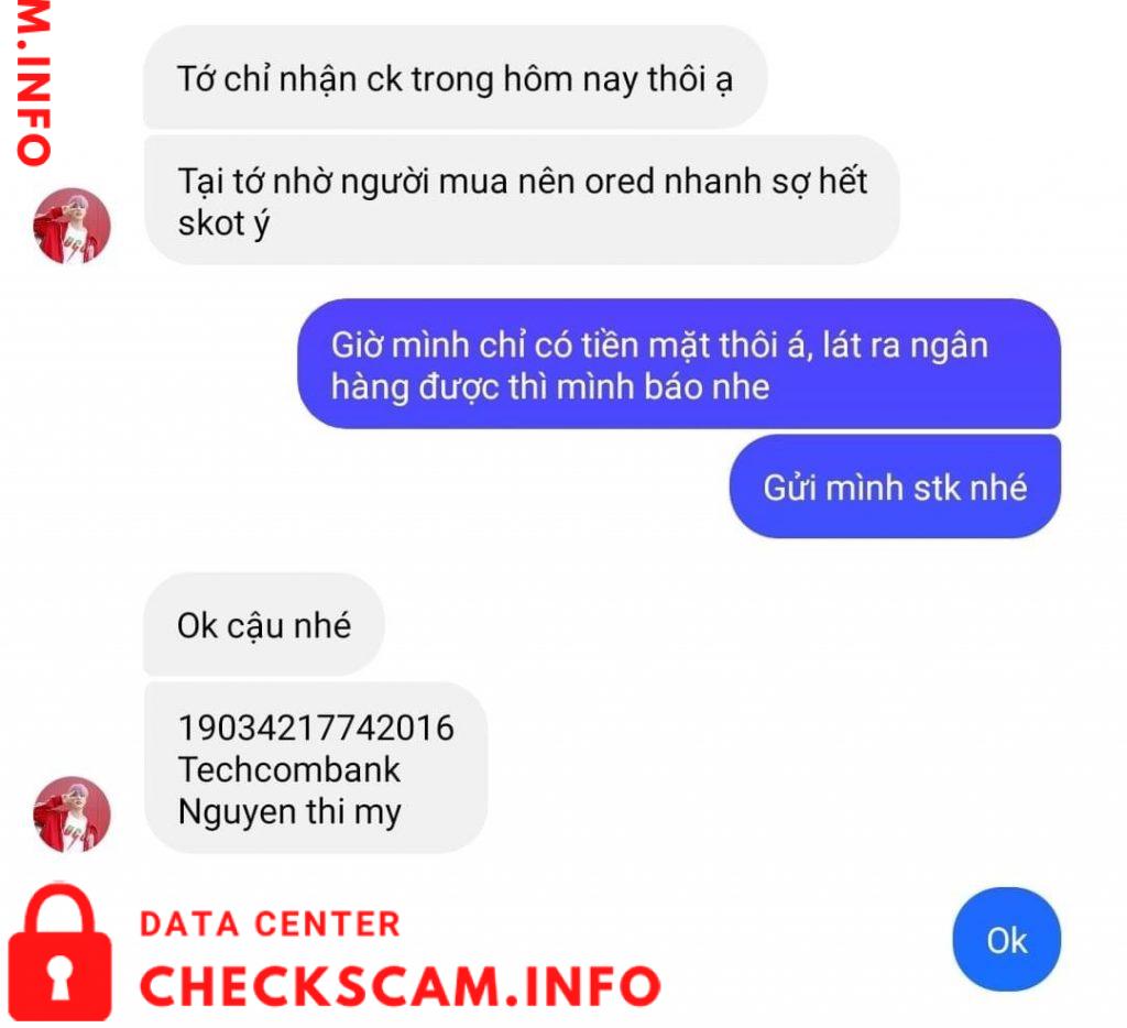Evidencia contra Nguyen Thi My