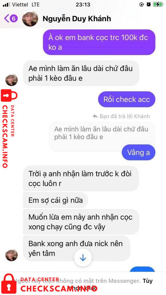Evidência contra Nguyen Huu Sang