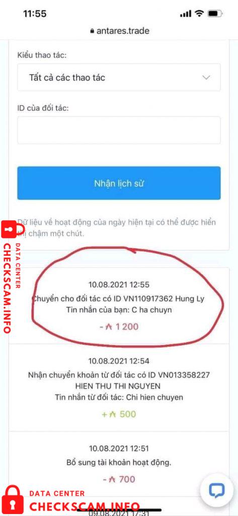 Evidência contra Lý Văn Hùng