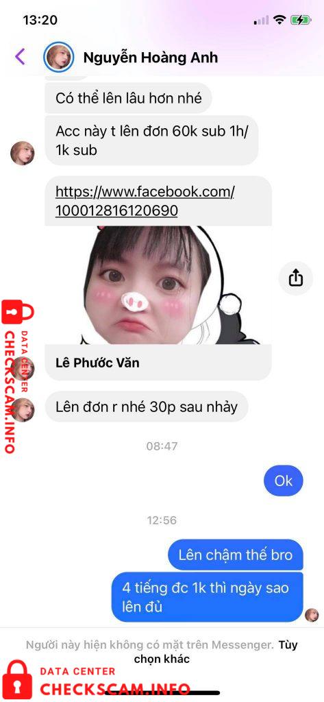 Evidência contra Nguyen Hoang Anh