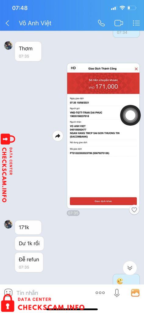针对的证据 Vo Anh Viet